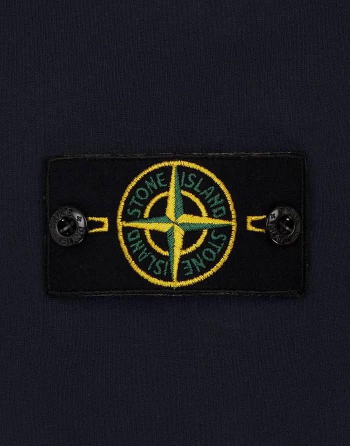 Mens 64220 Hooded Full Zip Sweatshirt In Navy Stone Island Sweatshirts