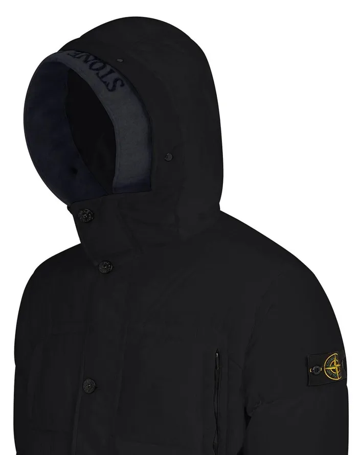 Mens 70123 Garment Dyed Crinkle Reps Ny Down Jacket In Black Stone Island Coats 038 Jackets