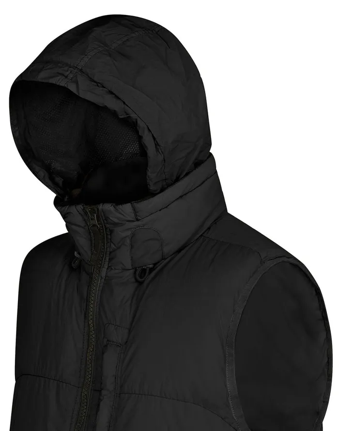 Mens G0123 Garment Dyed Crinkle Reps Ny Down Vest In Black Stone Island Coats 038 Jackets
