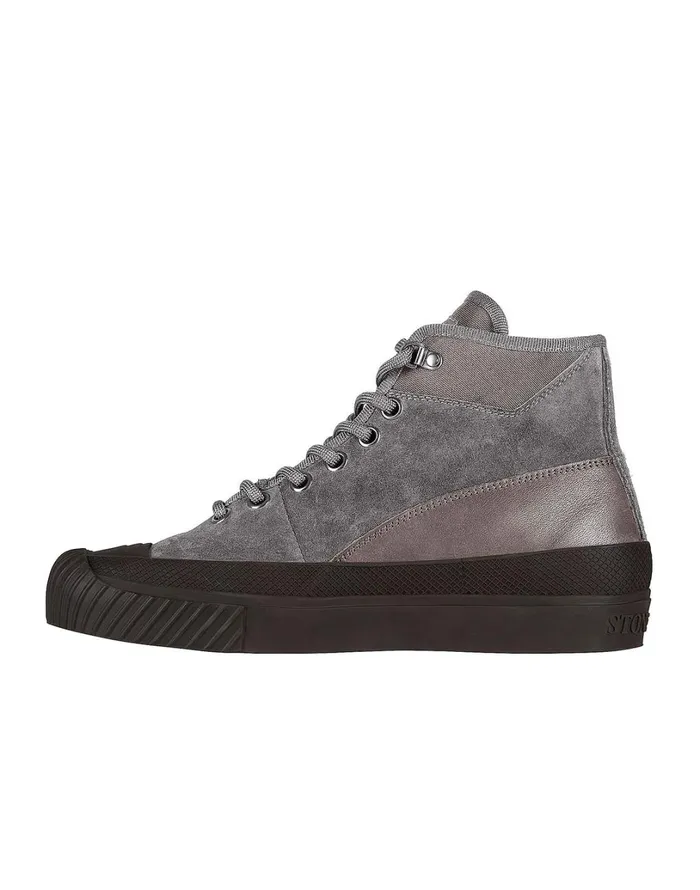 Mens S02F6 Ankle Boot In Smoky Grey Stone Island Footwear