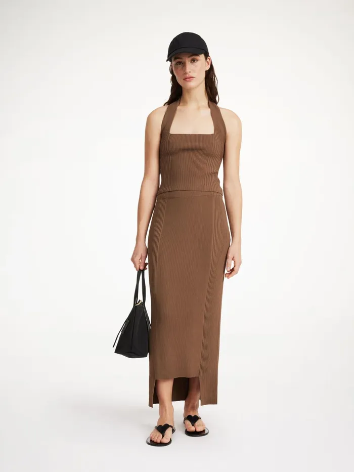 Merine Maxi Skirt Shitake Women By Malene Birger Knitwear