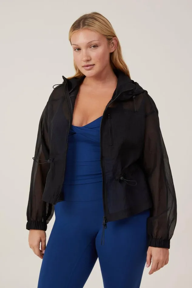Mesh Anorak Black Women Cotton On Jackets