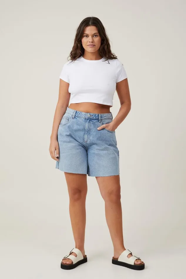 Micro Crop Tee White Women Cotton On Tops Micro Crop Tee White Women Cotton On Tops