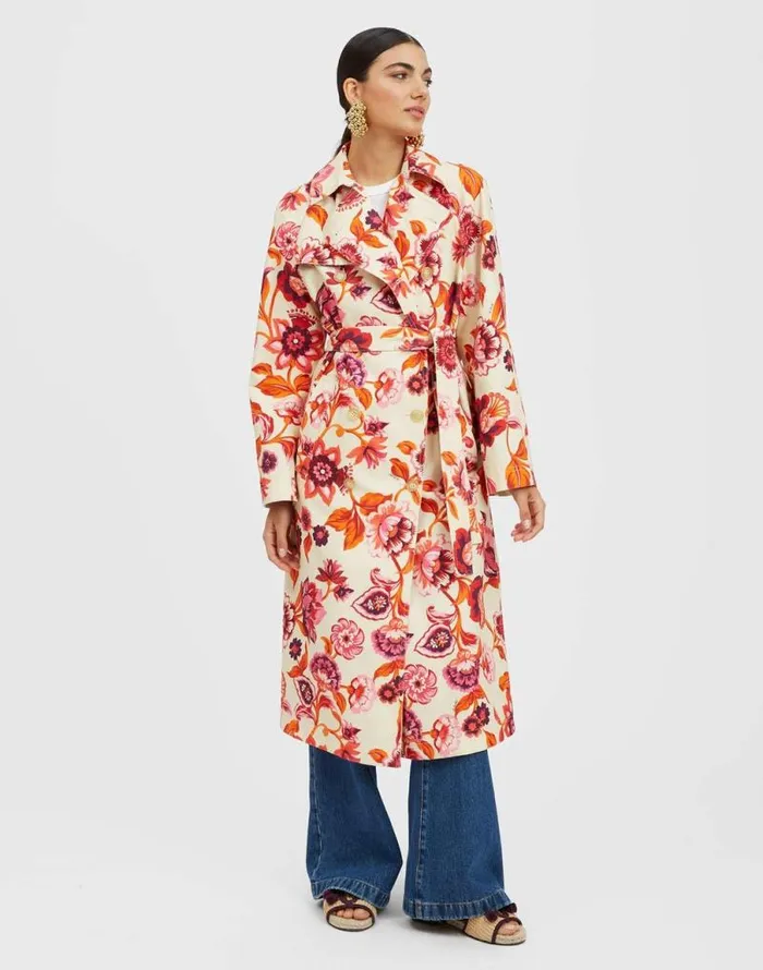 Milano Trench Coat Hottie Cream Women La Double J Outerwear Milano Trench Coat Hottie Cream Women La Double J Outerwear