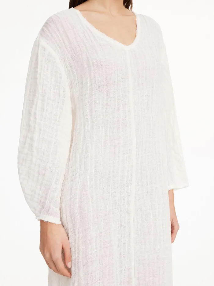 Miolla Organic Linen Dress Pure White Women By Malene Birger Dresses