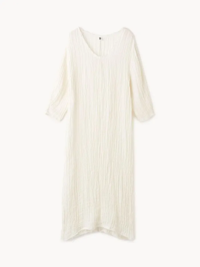 Miolla Organic Linen Dress Pure White Women By Malene Birger Dresses