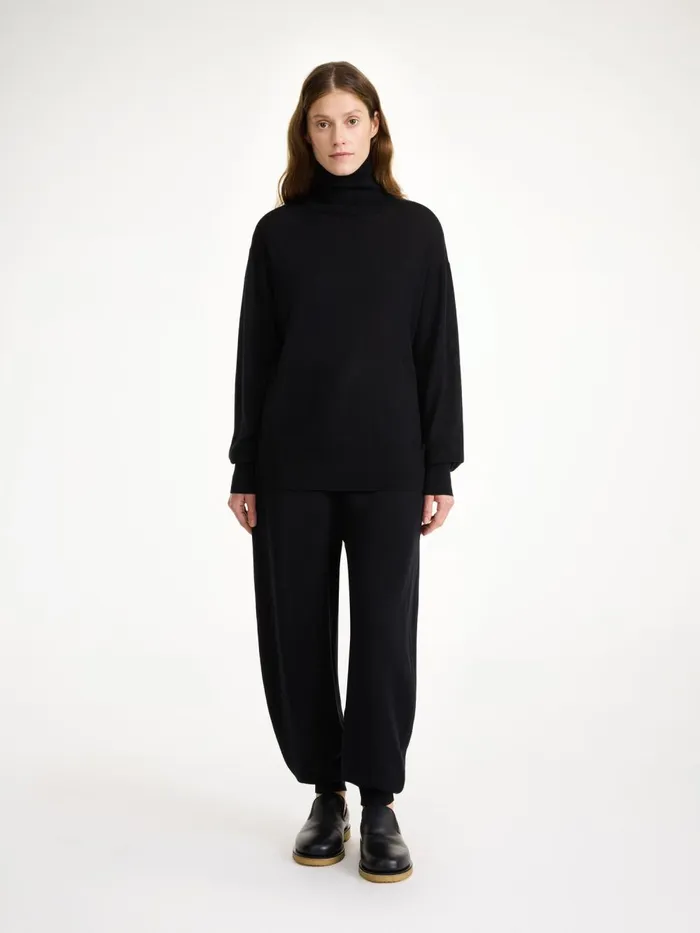 Mohsen Turtleneck Sweater Black Women By Malene Birger Knitwear