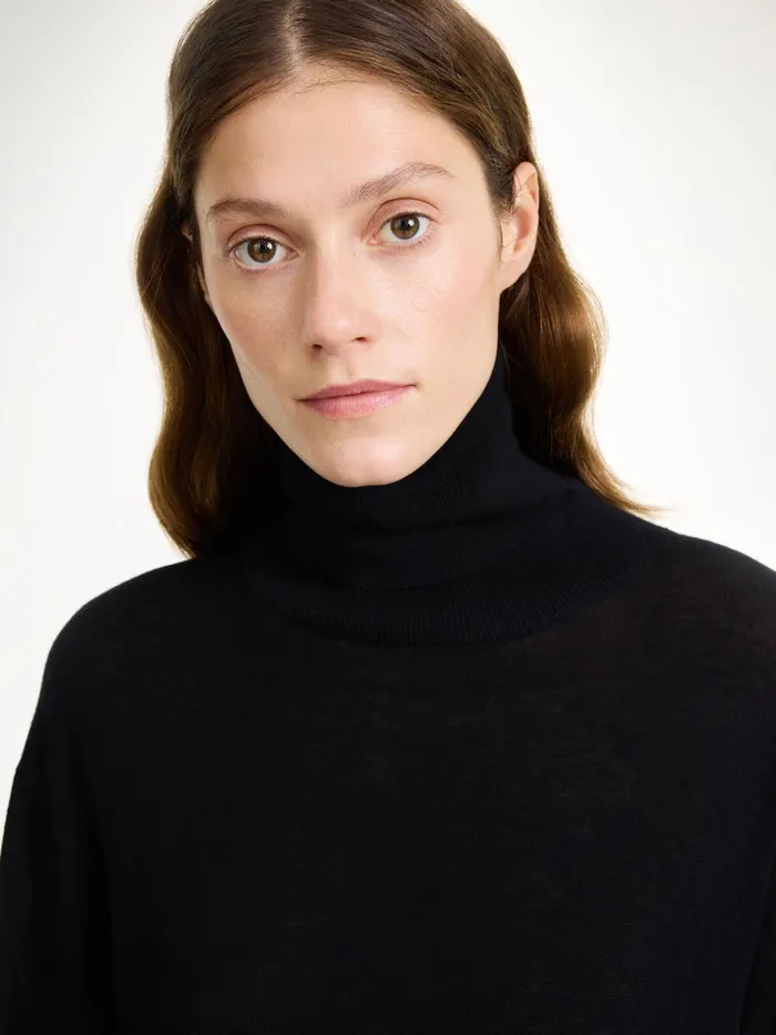 Mohsen Turtleneck Sweater Black Women By Malene Birger Knitwear