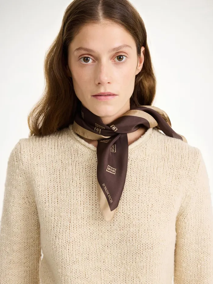 Monnis Silk Scarf Shale Women By Malene Birger Scarves