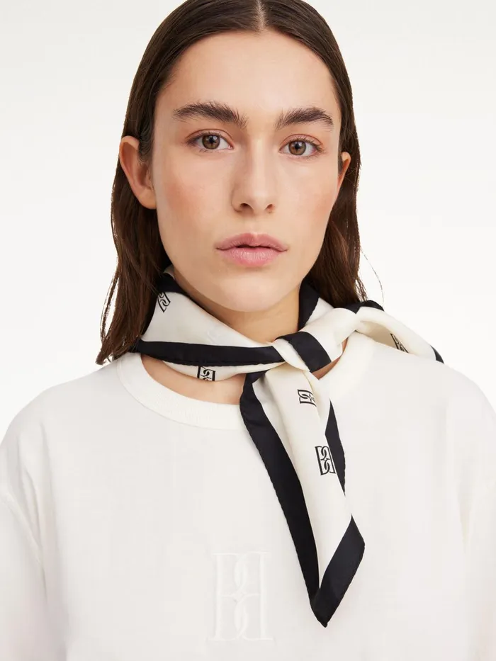 Monnis Silk Scarf Soft White Women By Malene Birger Scarves