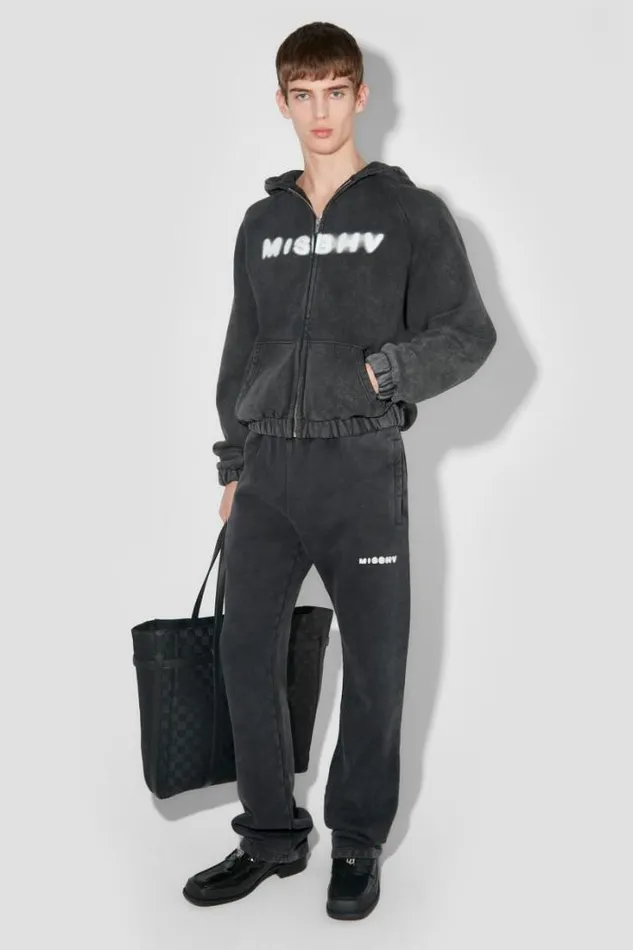 Monogram Nylon Shopper Bag Black WomenMen MISBHV Bags