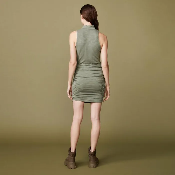 MONROW DRESSES Supersoft Mock Neck Tank Dress Laurel Green 8211 Shop
