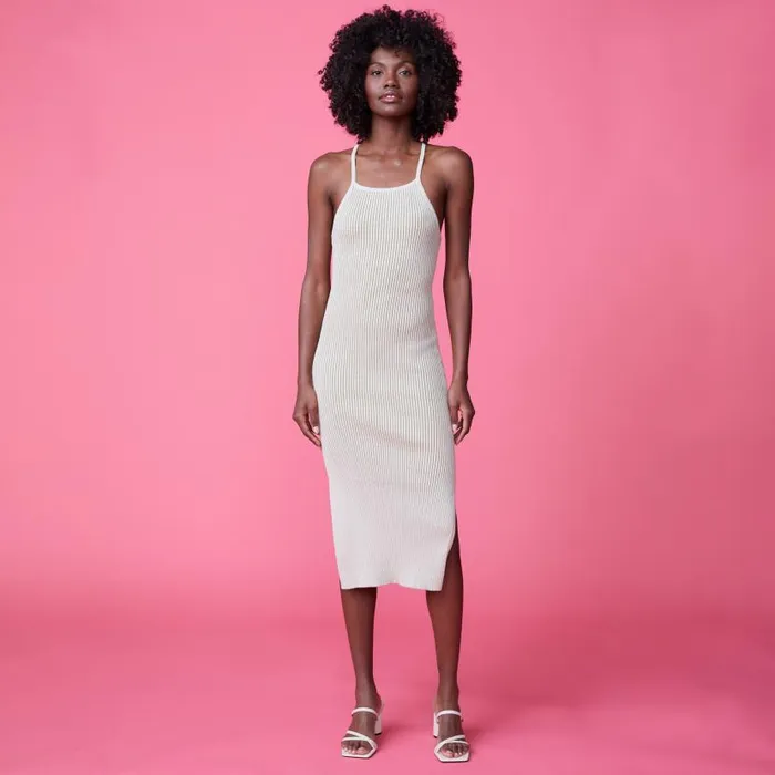 MONROW DRESSES Tank Maxi Sweater Dress Buttercream 8211 Shop
