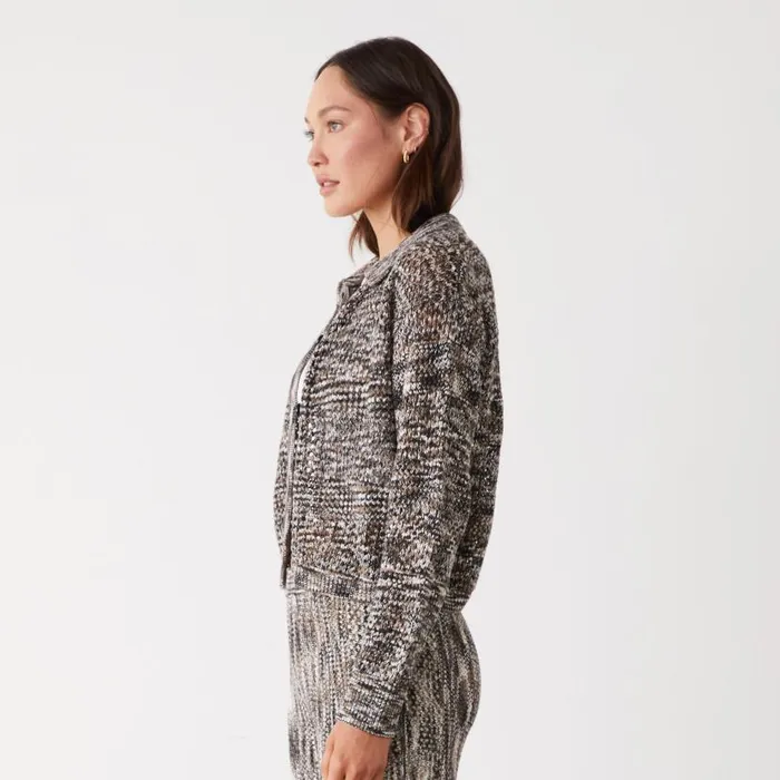 MONROW JACKETS Spacedye Crochet Cardigan Pecan Multi 8211 Shop