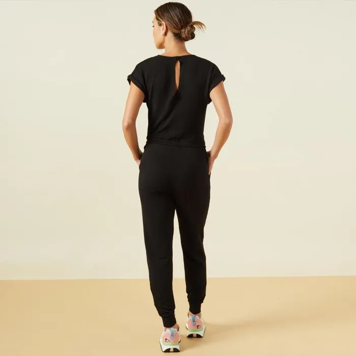 MONROW JUMPSUITS Supersoft Wrapped Jumpsuit Black 8211 Shop