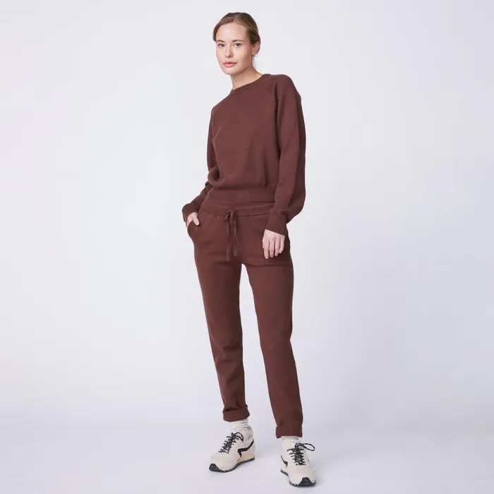MONROW KNITS Soft Knit Raglan Sweater Coffee 8211 Shop