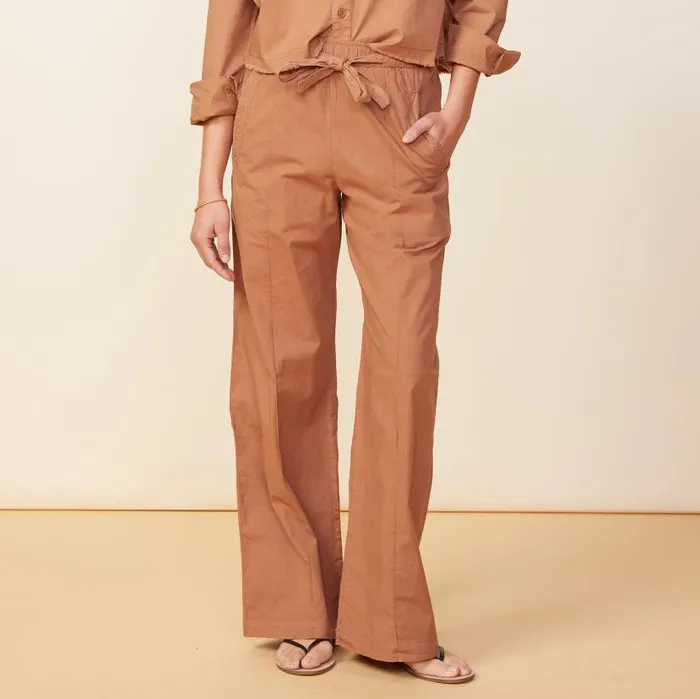 MONROW PANTS Poplin Pocket Pants Sahara 8211 Shop