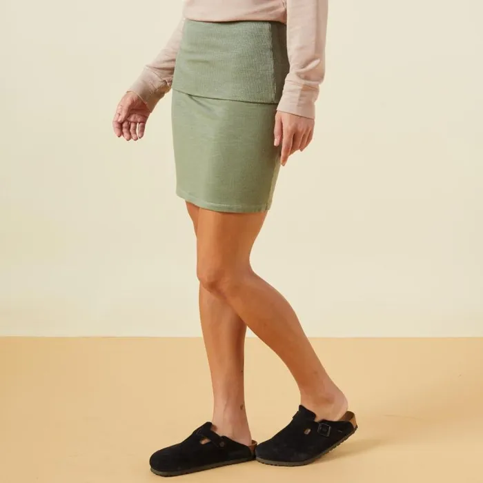 MONROW SKIRTS Supersoft Fold Over Skirt Laurel Green 8211 Shop