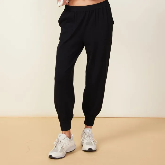 MONROW SWEATS Merino Wool Sweater Jogger Black 8211 Shop