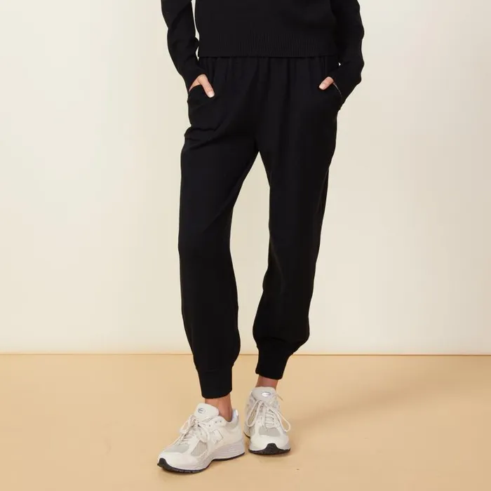 MONROW SWEATS Merino Wool Sweater Jogger Black 8211 Shop