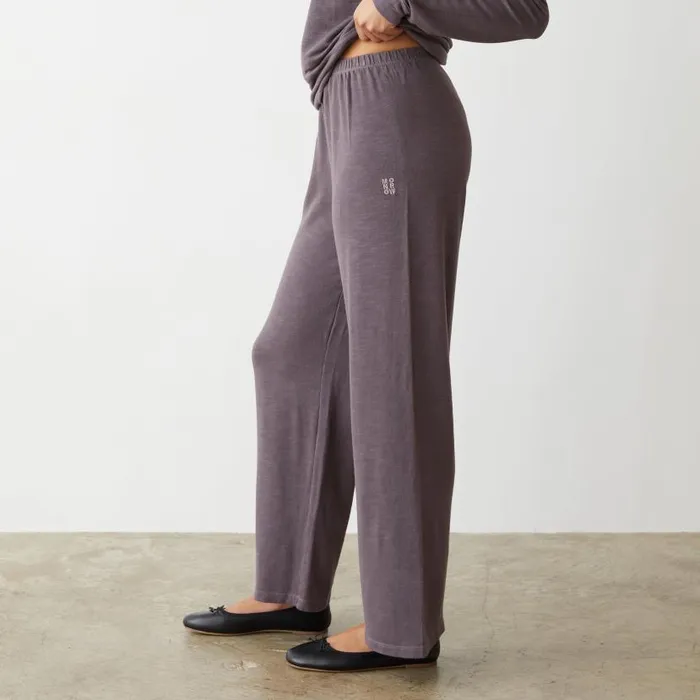 MONROW SWEATS Supersoft Crop Straight Leg Sweat Dusty Plum 8211 Shop