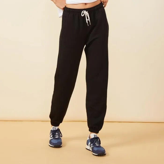 MONROW SWEATS Supersoft Fleece Baggy Sweat Black 8211 Shop