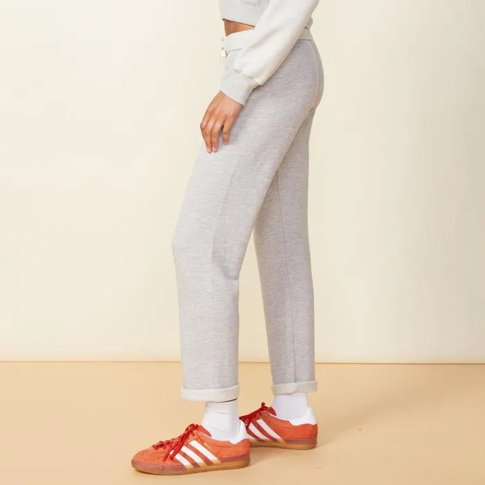 MONROW SWEATS Supersoft Fleece Cuffed Sweat Dark Heather 8211 Shop