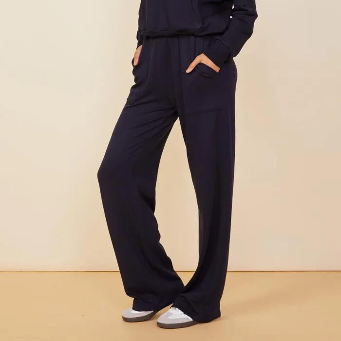 MONROW SWEATS Supersoft Fleece Patch Pocket Sweat Neptune 8211 Shop
