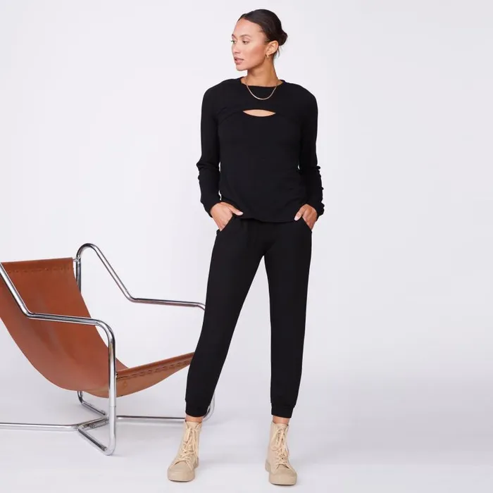 MONROW SWEATS Supersoft Jogger Black 8211 Shop