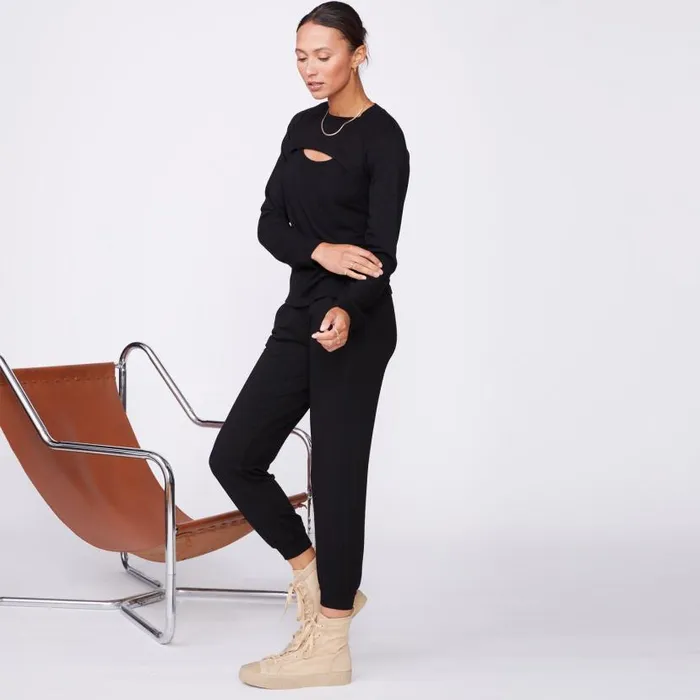 MONROW SWEATS Supersoft Jogger Black 8211 Shop