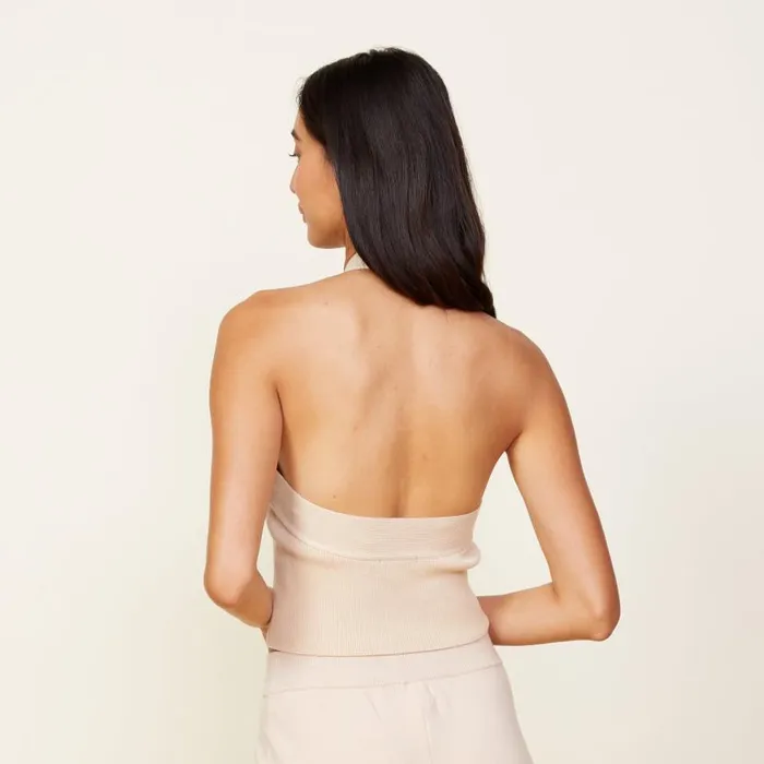 MONROW TANKS Soft Knit Halter Off White 8211 Shop