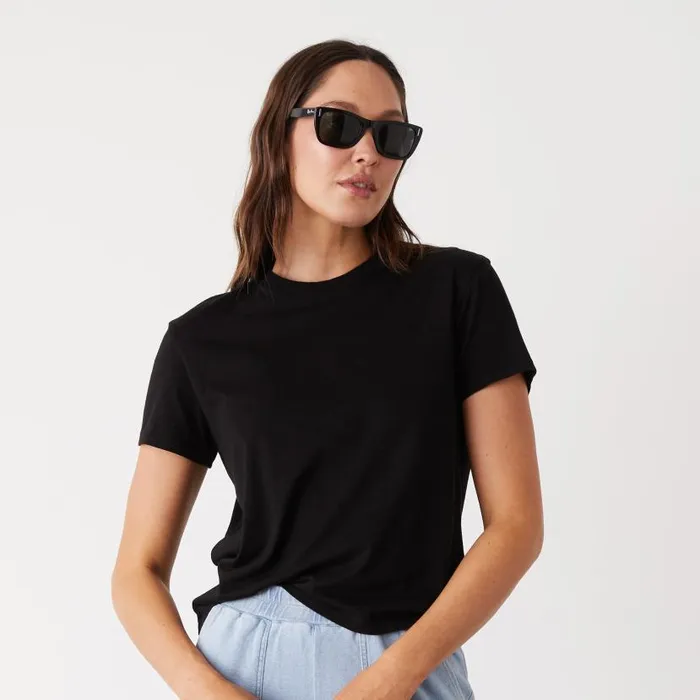 MONROW TEES Basic Crew Neck Tee Black 8211 Shop