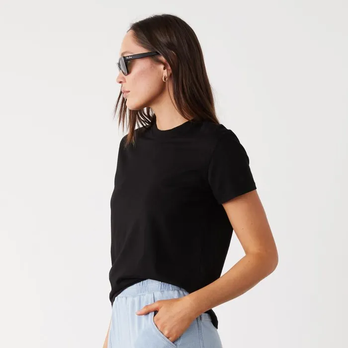 MONROW TEES Basic Crew Neck Tee Black 8211 Shop