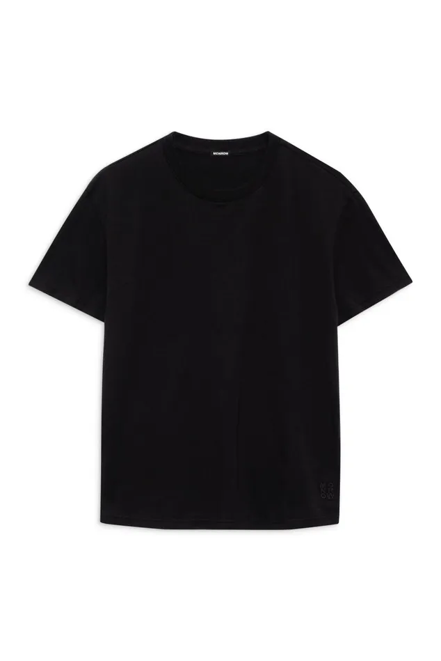 MONROW TEES Basic Crew Neck Tee Black 8211 Shop