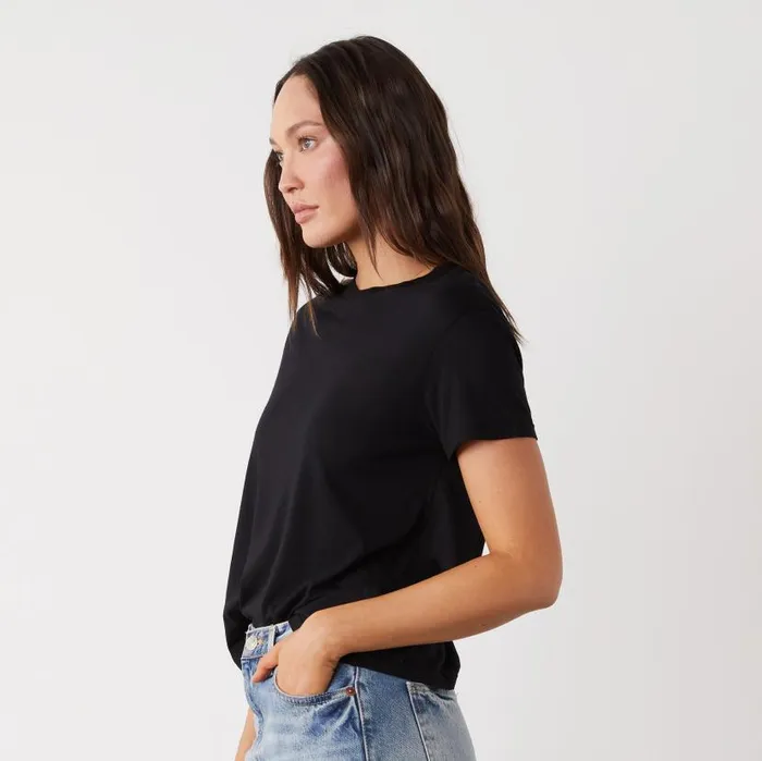 MONROW TEES Cotton Modal Vintage Crew Black 8211 Shop