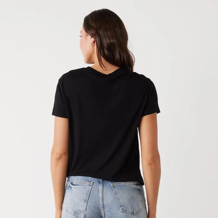 MONROW TEES Cotton Modal Vintage Crew Black 8211 Shop
