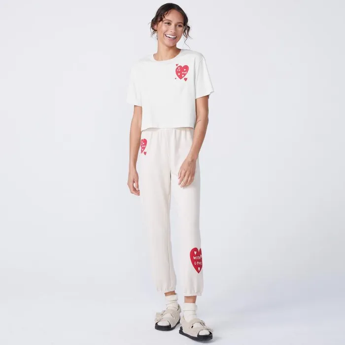 MONROW TEES Love Letter 50039s Tee White 8211 Shop