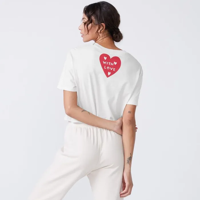 MONROW TEES Love Letter 50039s Tee White 8211 Shop
