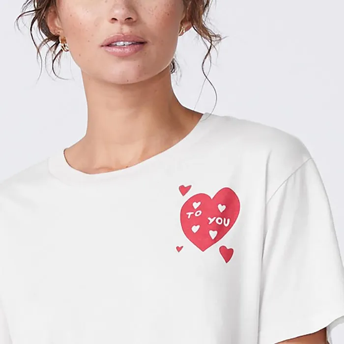 MONROW TEES Love Letter 50039s Tee White 8211 Shop