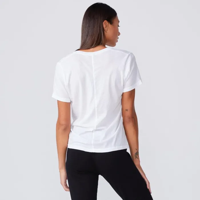 MONROW TEES Super Fine Jersey Fitted V Neck Tee White 8211 Shop