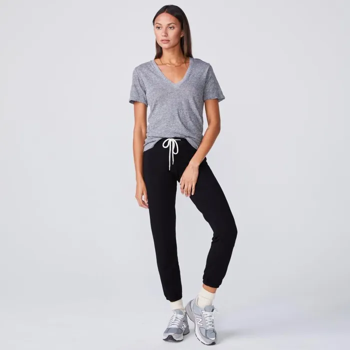 MONROW TEES Textured TriBlend Fitted V Neck Tee Granite 8211 Shop