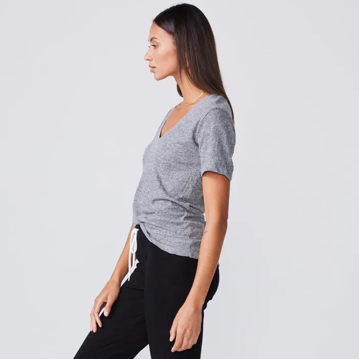 MONROW TEES Textured TriBlend Fitted V Neck Tee Granite 8211 Shop