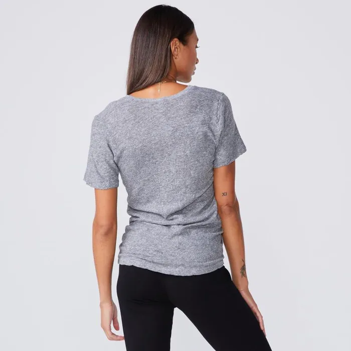 MONROW TEES Textured TriBlend Fitted V Neck Tee Granite 8211 Shop