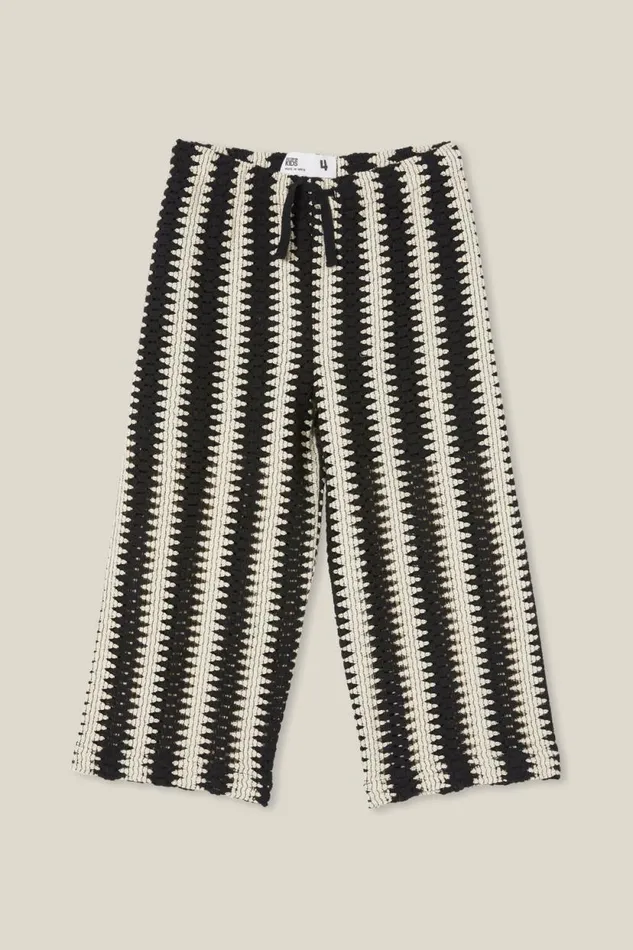 Morgan Pant Blackvanilla Stripe Girls Cotton On Leggings Pants and Jeans