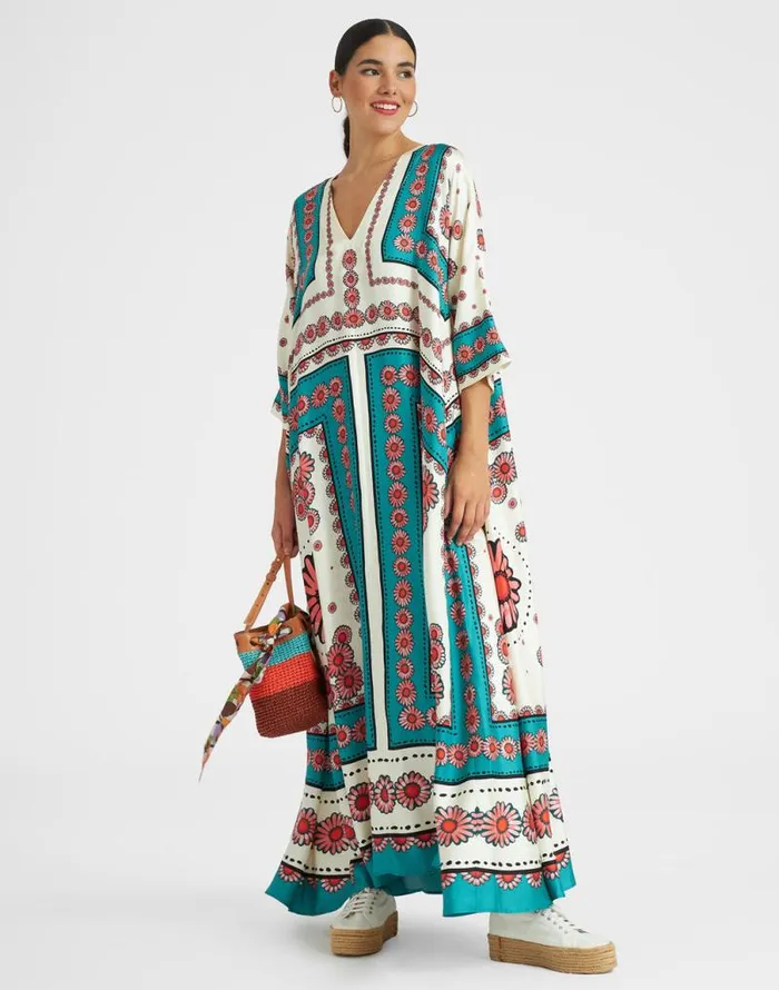 Muumuu Dress Place Daisy Place Turquoise Women La Double J Dresses