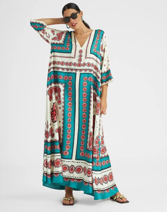 Muumuu Dress Place Daisy Place Turquoise Women La Double J Dresses Muumuu Dress Place Daisy Place Turquoise Women La Double J Dresses