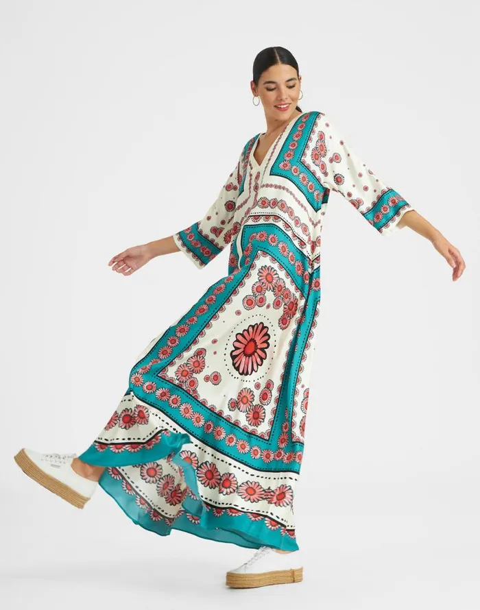 Muumuu Dress Place Daisy Place Turquoise Women La Double J Dresses Muumuu Dress Place Daisy Place Turquoise Women La Double J Dresses