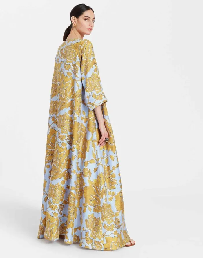 Muumuu Dress Round Neck Tangle Light Blue Women La Double J Dresses