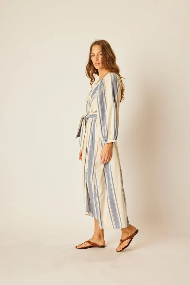Natalie Martin ALEX MIDI French Stripe Blue Shop Dresses