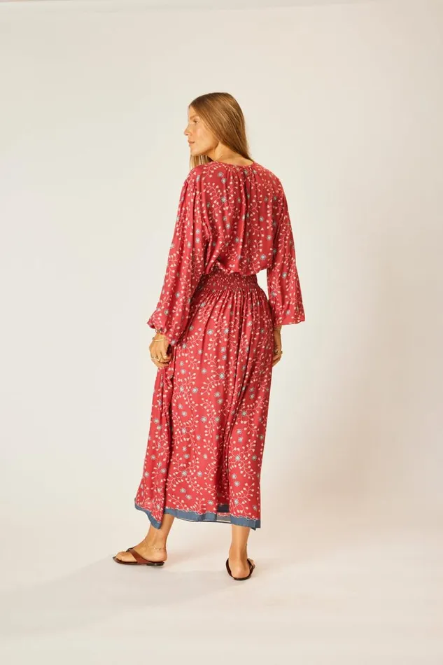 Natalie Martin BELLA SKIRT Pinwheel Barn Red Shop Bottoms